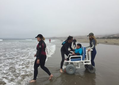 Project Surf Camp - Student with Surf Wheel Chair