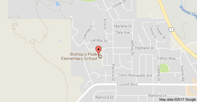 Map to Bishop's Peak Elementary School