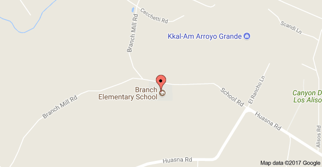 Map to Branch Elementary School