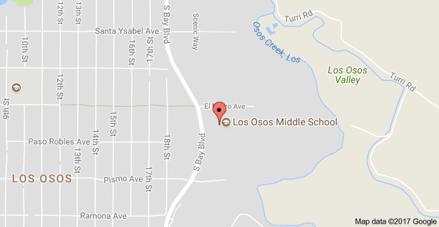 Map to Los Osos Middle School