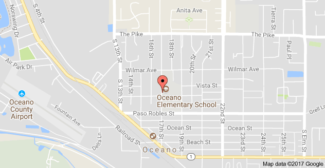 Map to Oceano Elementary School and First 5