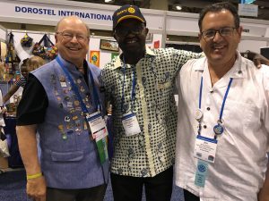 Rotary members Brescia, Geil and member from Burundi
