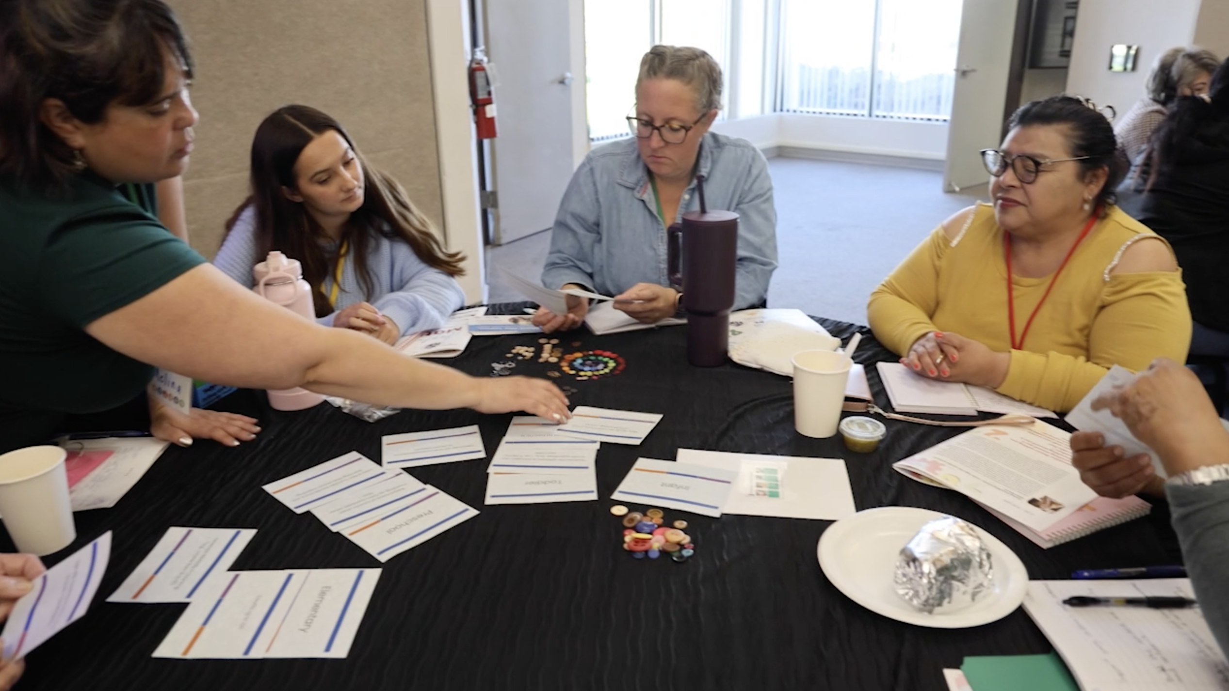 Joyful Math conference participants in a break-out session.